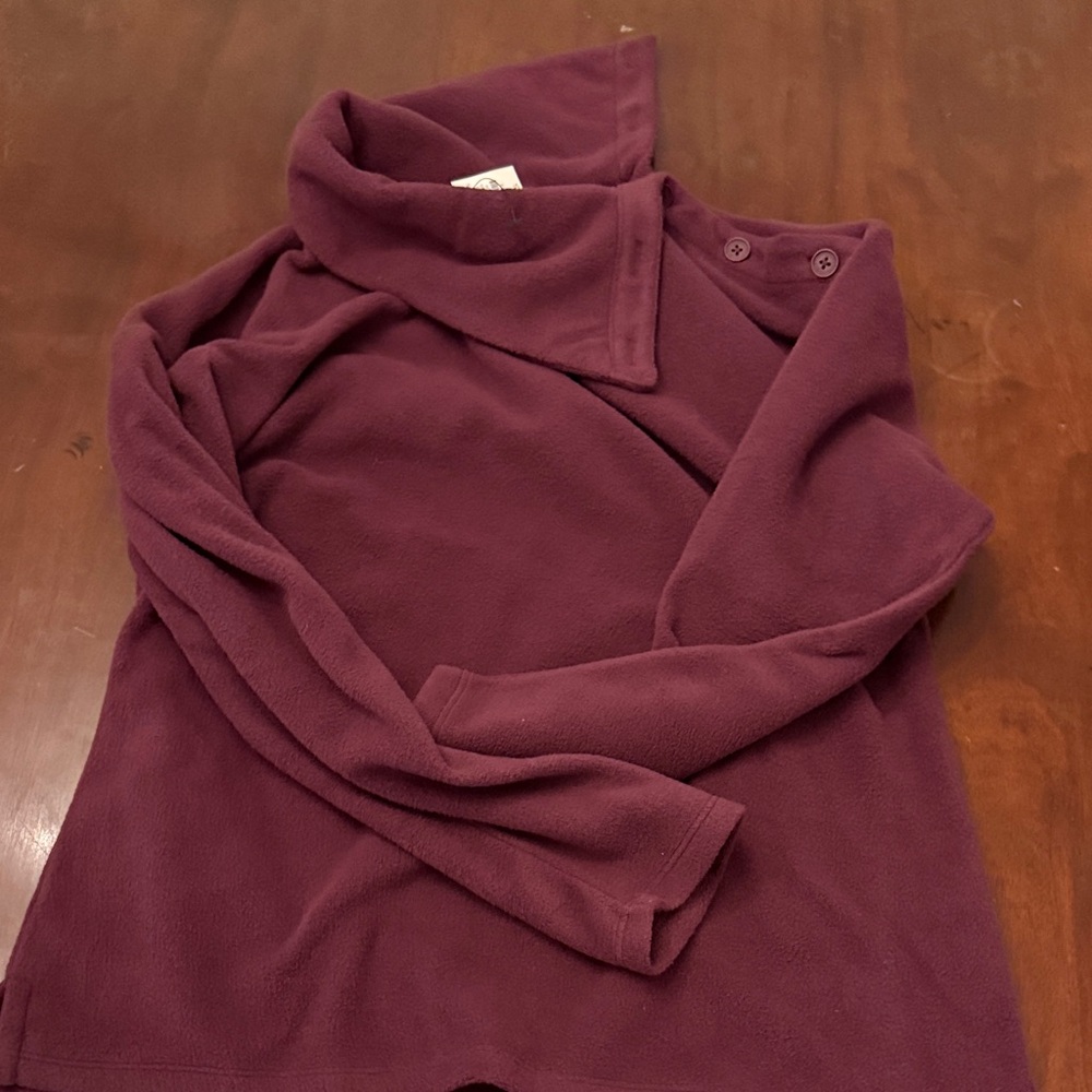 Talbots Deep Purple Buttoned Sweater